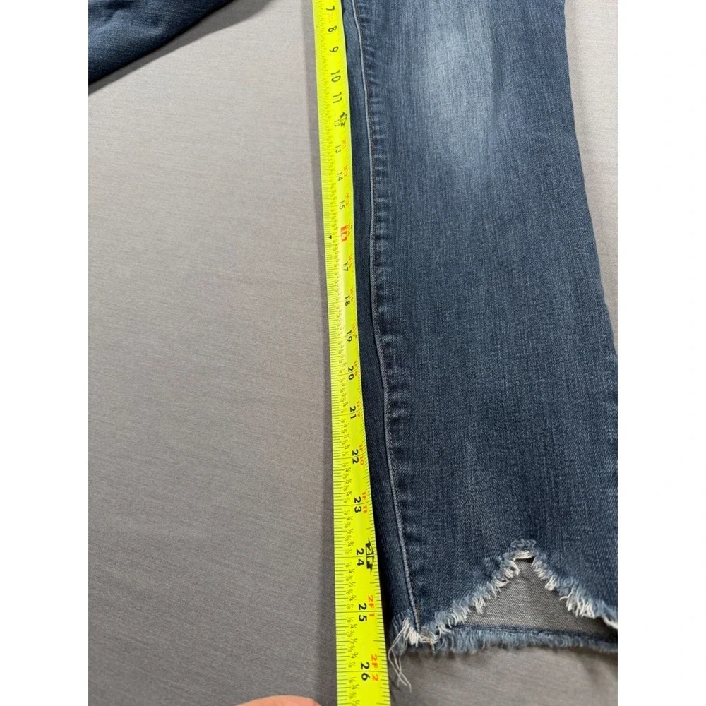 Kut From The Kloth Jeans Donna Skinny Ankle Step Fray Hem Denim Size 4 Boho Arts - Picture 13 of 15